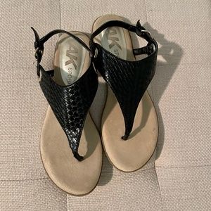 Black Flat Sandals - Anne Klein - Sz. 8.5